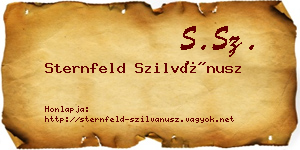 Sternfeld Szilvánusz névjegykártya